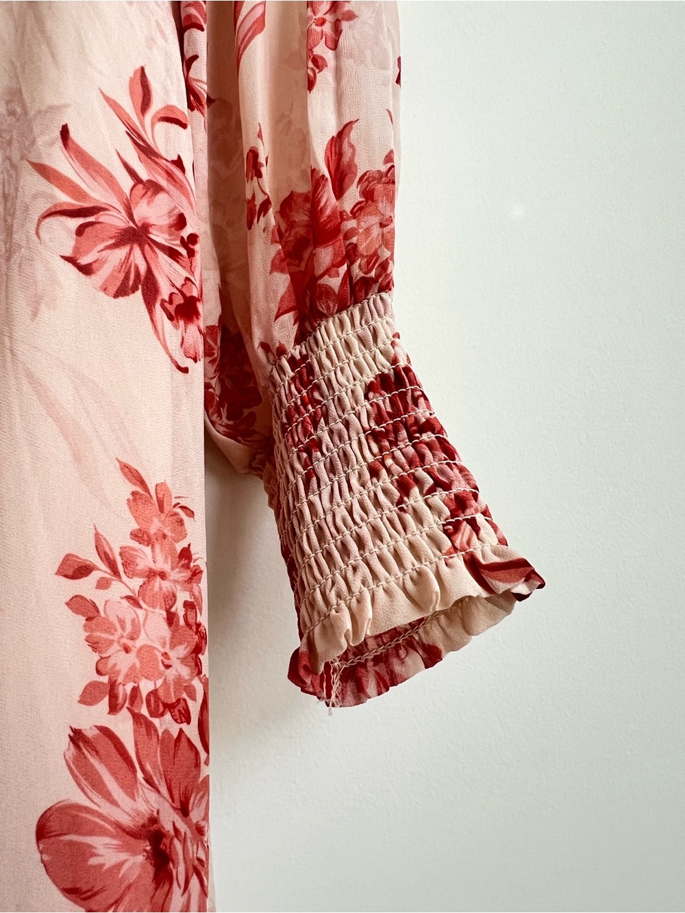 New Baltic Born Luciana Maxi Dress Beige Rose Floral Chiffon Boho Romantic M - Picture 9 of 16